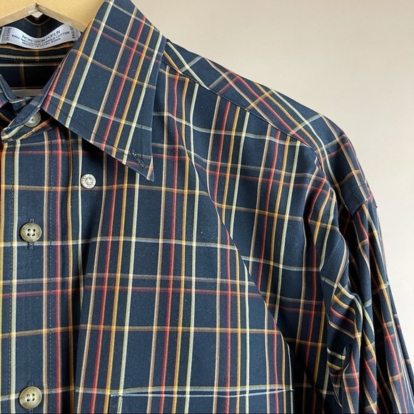 Enro Men’s Size Medium Non-Iron Poplin 100% Combed Cotton Dress Shirt Funky - Picture 3 of 12